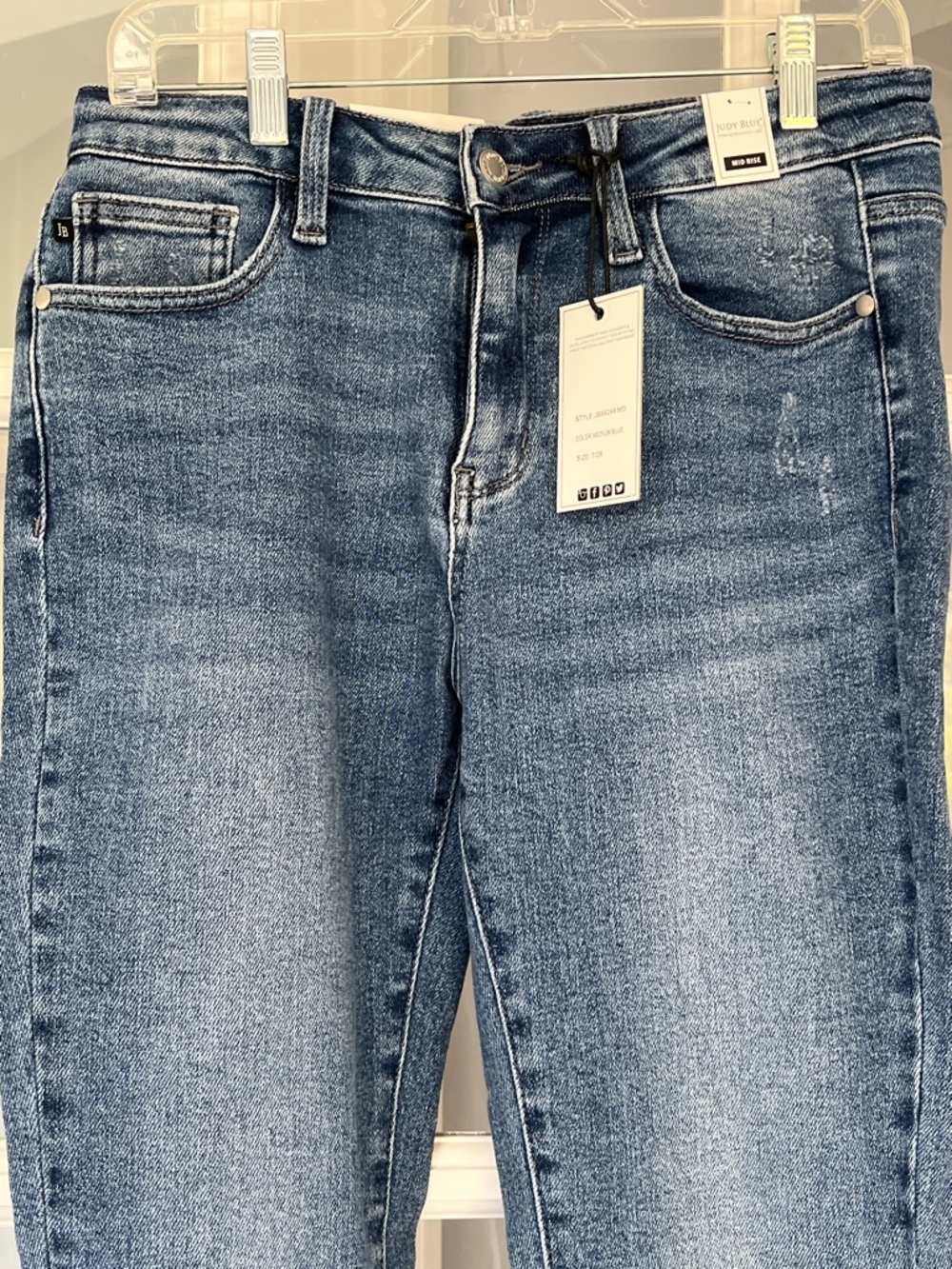 Judy Blue Cropped Bootcut Mid-rise Jeans - Sz 7/28 - New with Tags - Picture 3 of 4